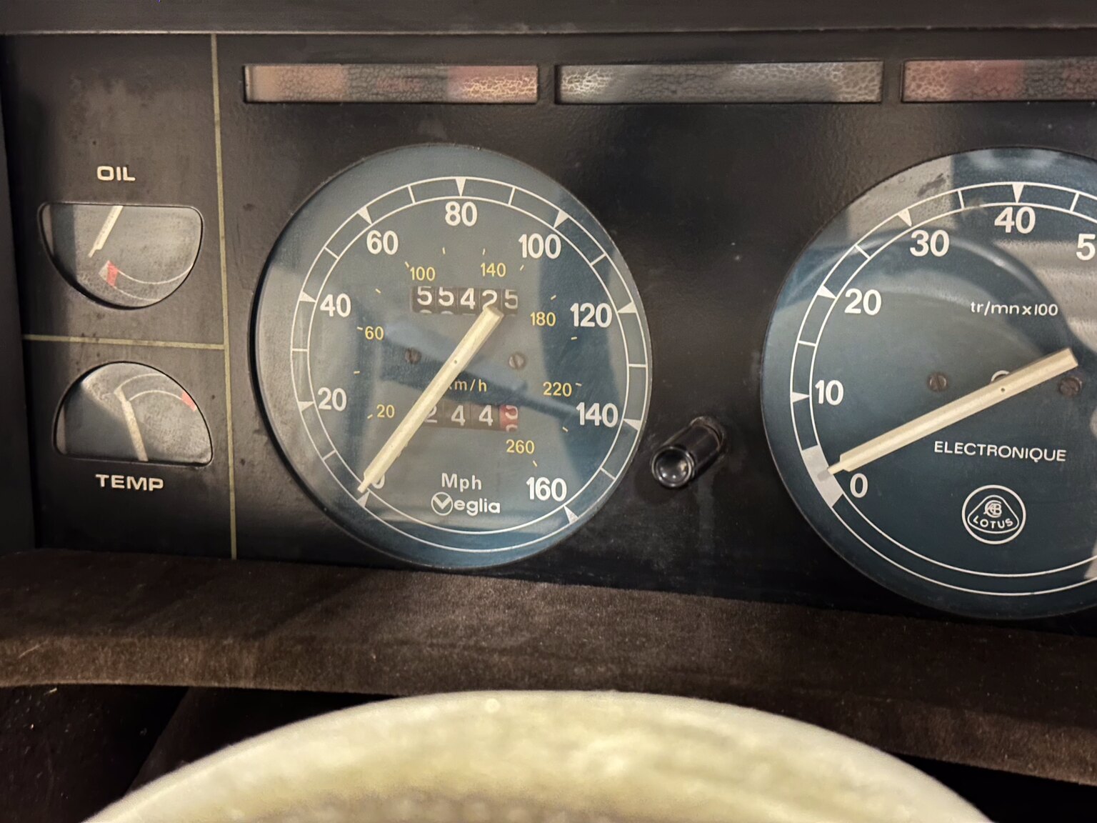 Innenraumfoto von 1977 Lotus Esprit S1