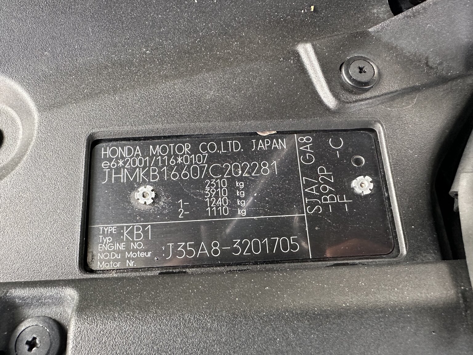 2007 Honda Legend (5), Mekanik