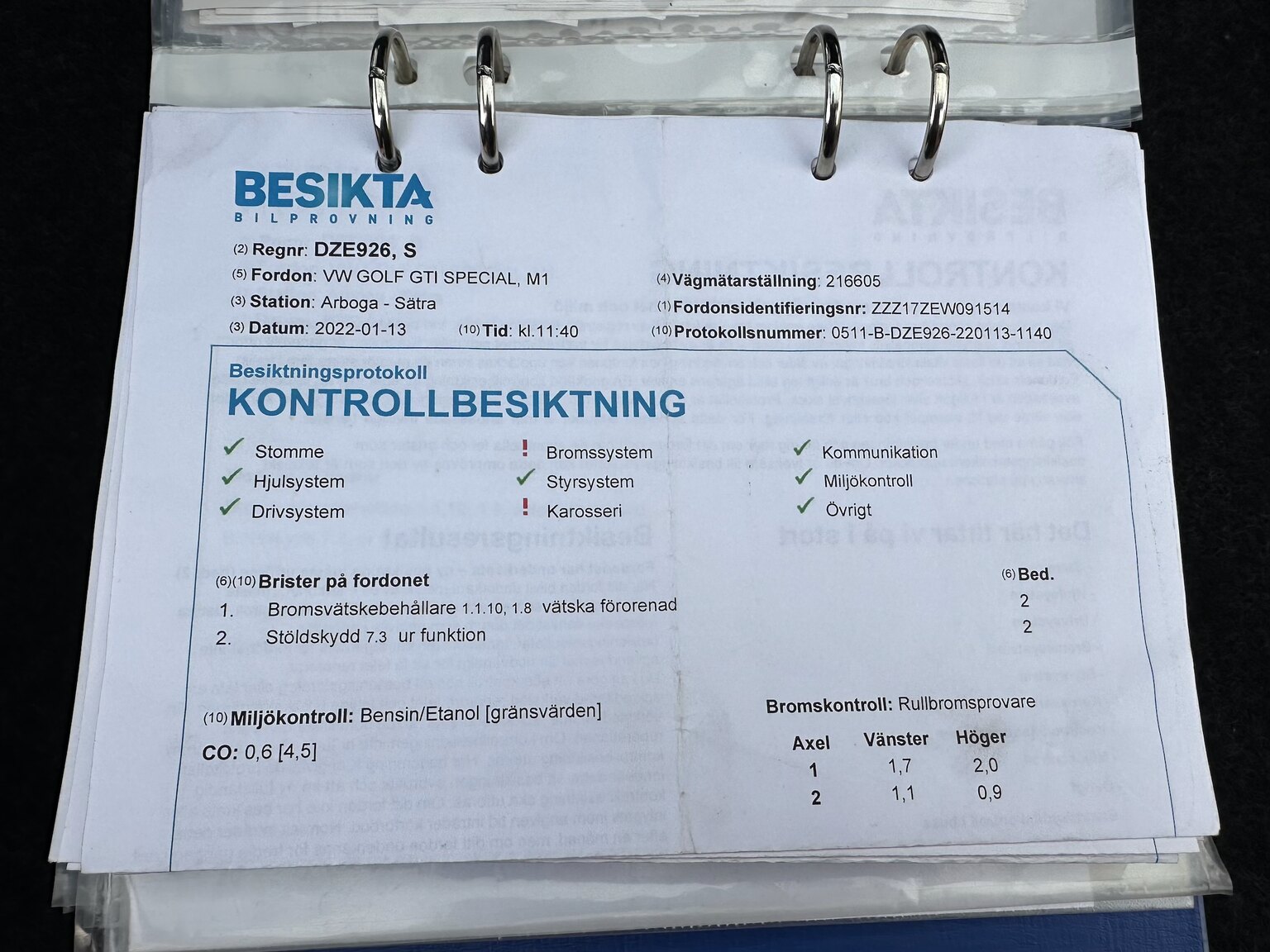 Documentation for 1984 Volkswagen Golf GTI Special