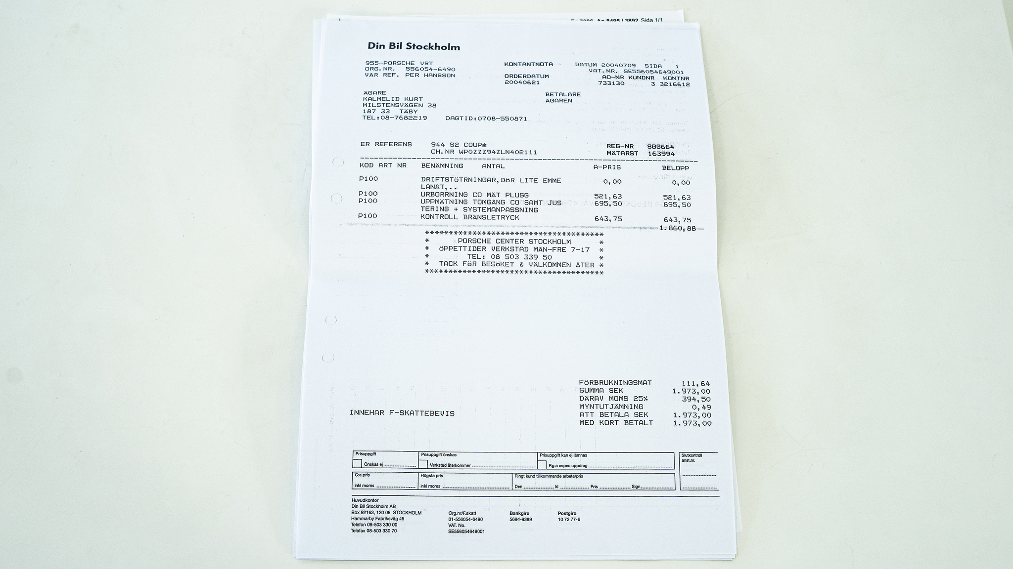 Documentation for 1990 Porsche 944 S2 (11)