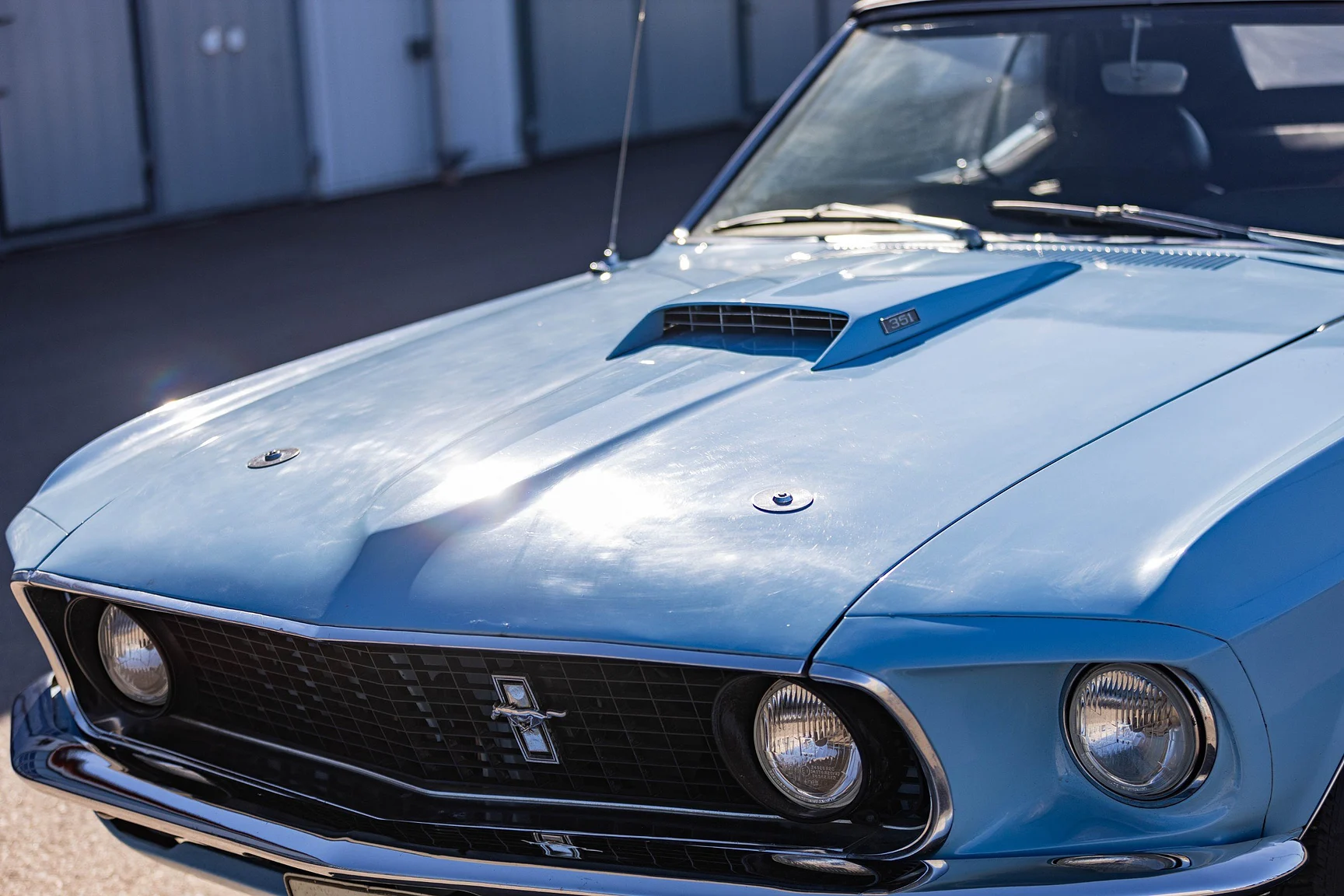 Exteriörbild på 1969 Ford Mustang GT Cabriolet "M-code" (28)