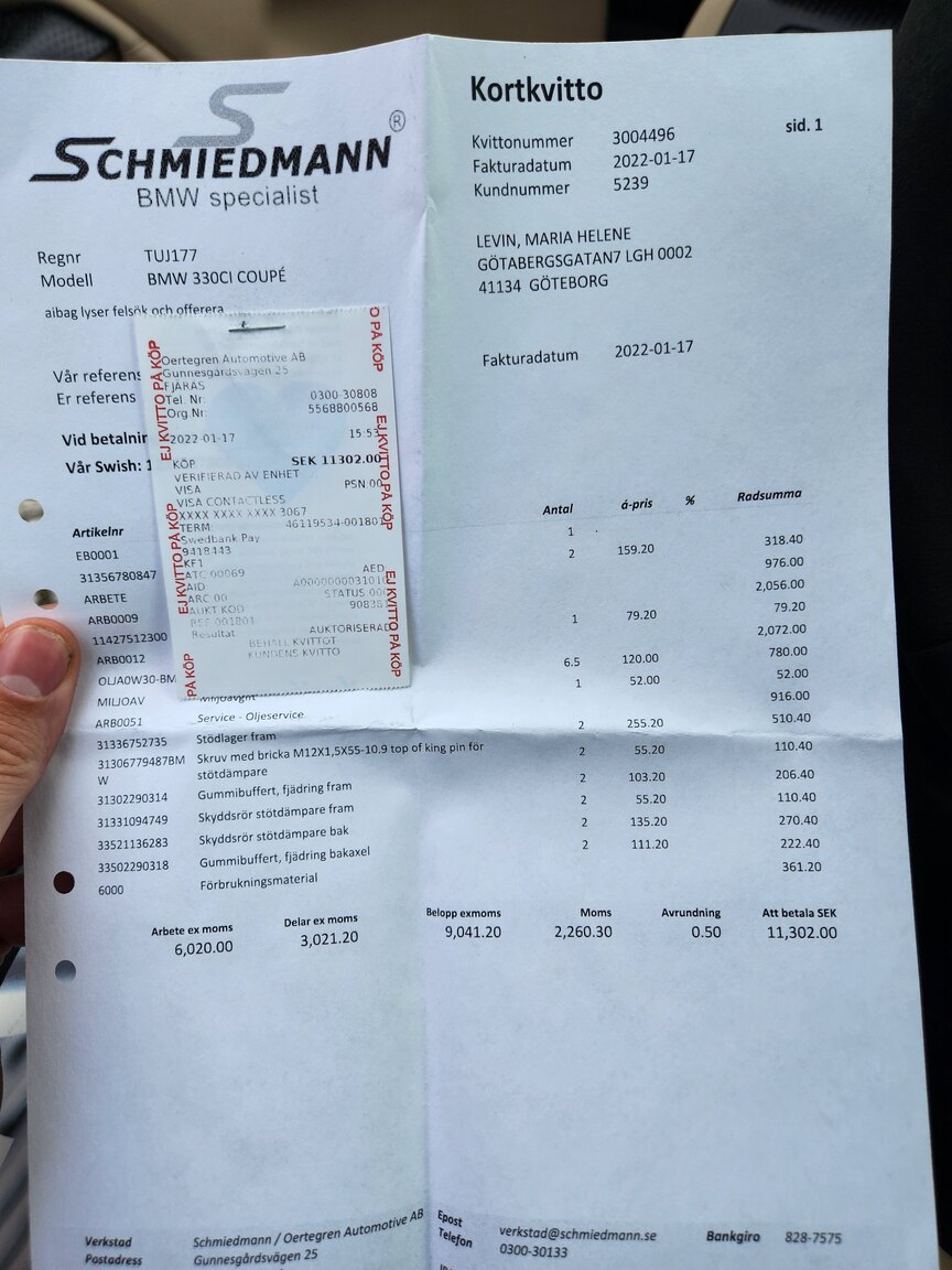 Dokumentation för 2002  BMW 330Ci 