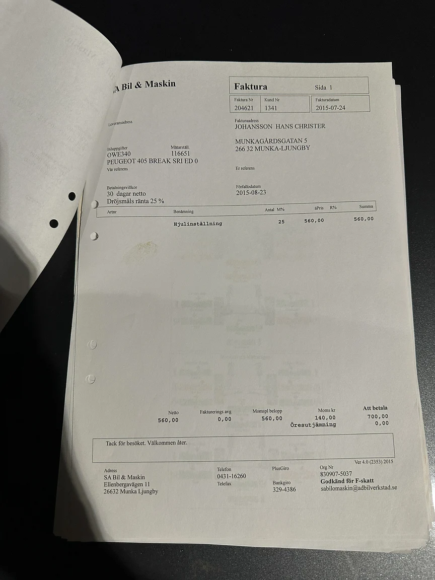 Documentation for 1991 Peugeot 405 Break SRI (20)