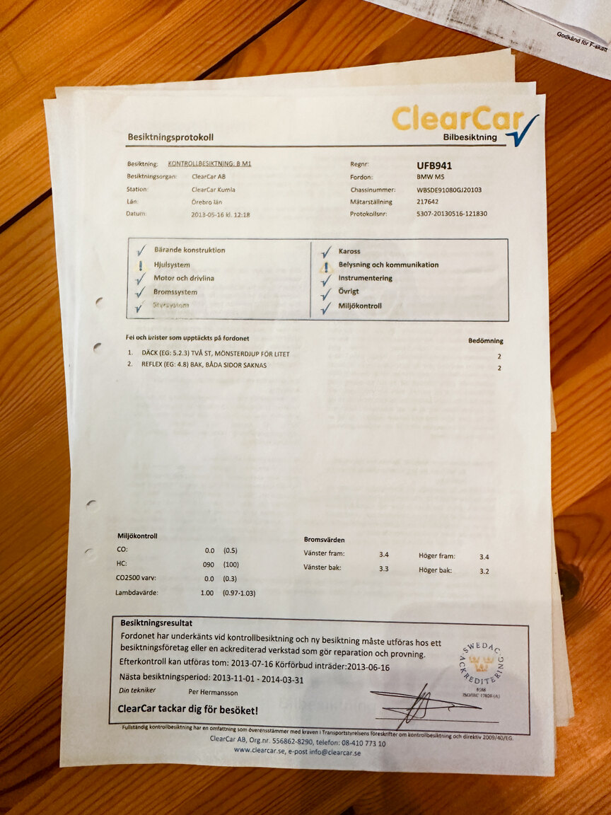 Dokumentation, 2000 BMW M5 E39