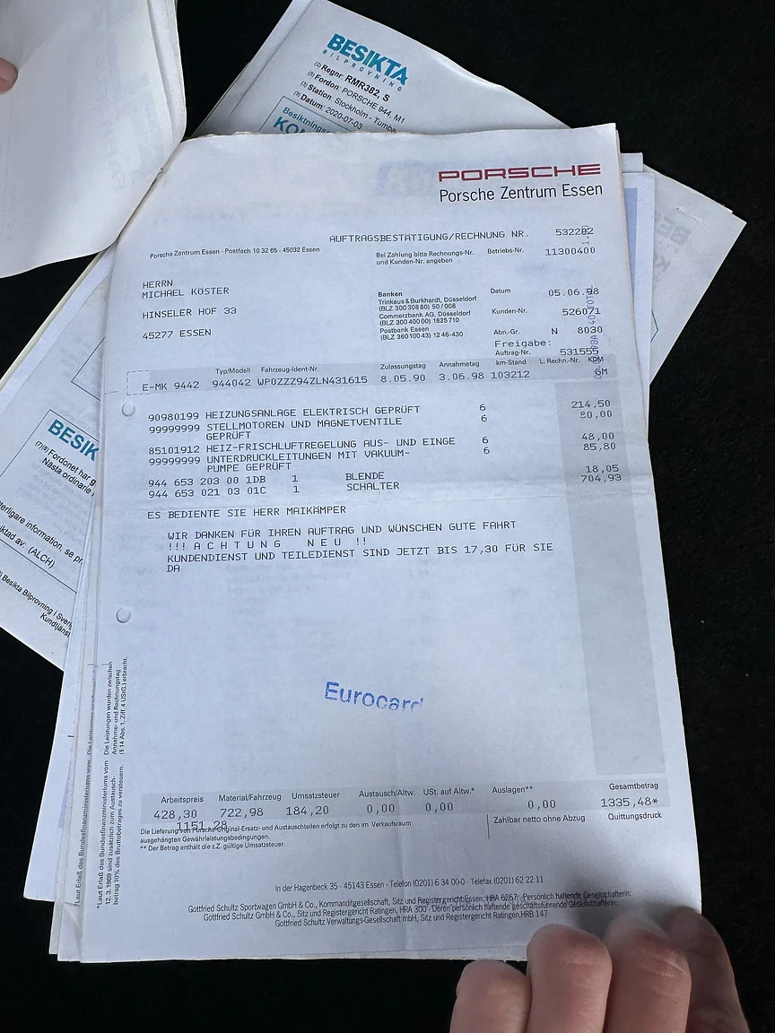Dokumentation, 1990 Porsche 944 S2 Cabriolet  (9)