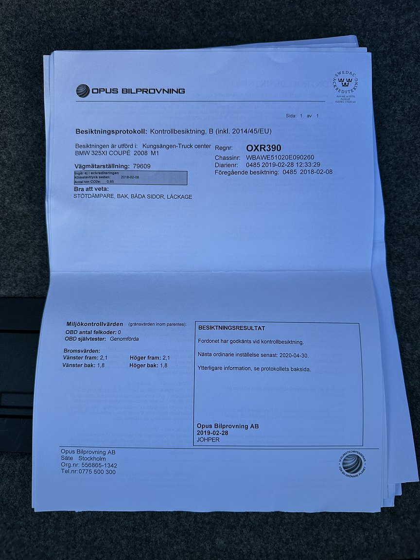 Dokumentation, 2009 BMW 325Xi