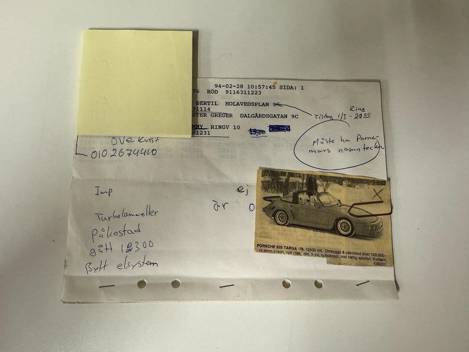 Dokumentation, 1976 Porsche 911 Targa Flachbau - Josef Zirkelbach DP (1)