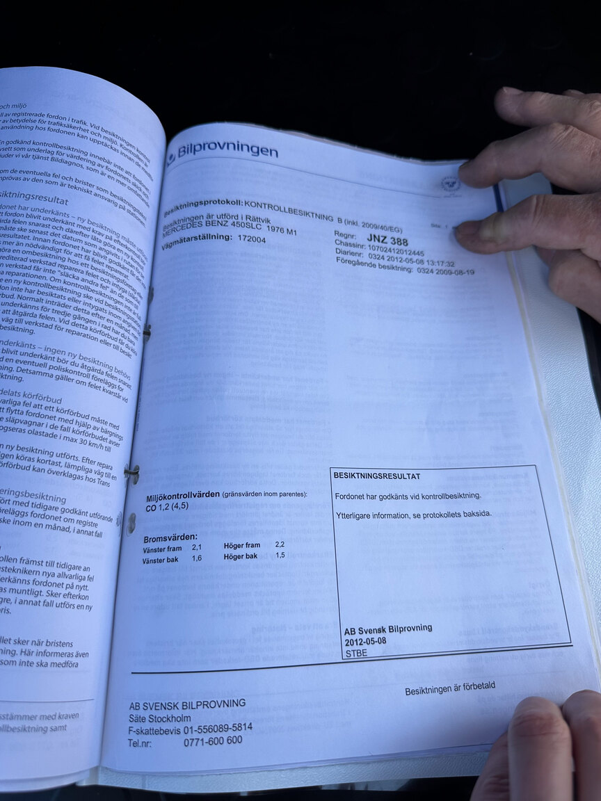 Dokumentation, 1976 Mercedes-Benz 450 SLC (17)