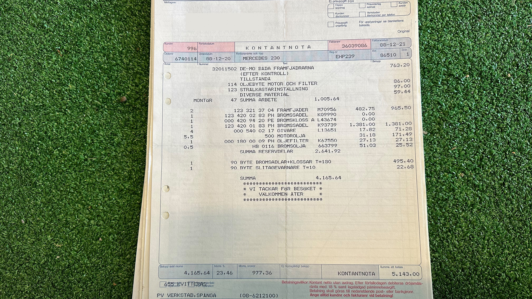 Documentation for 1979 Mercedes Benz 230