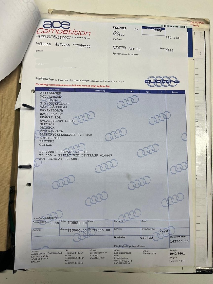 Documentation for 1992 Audi quattro S2 Abt C5