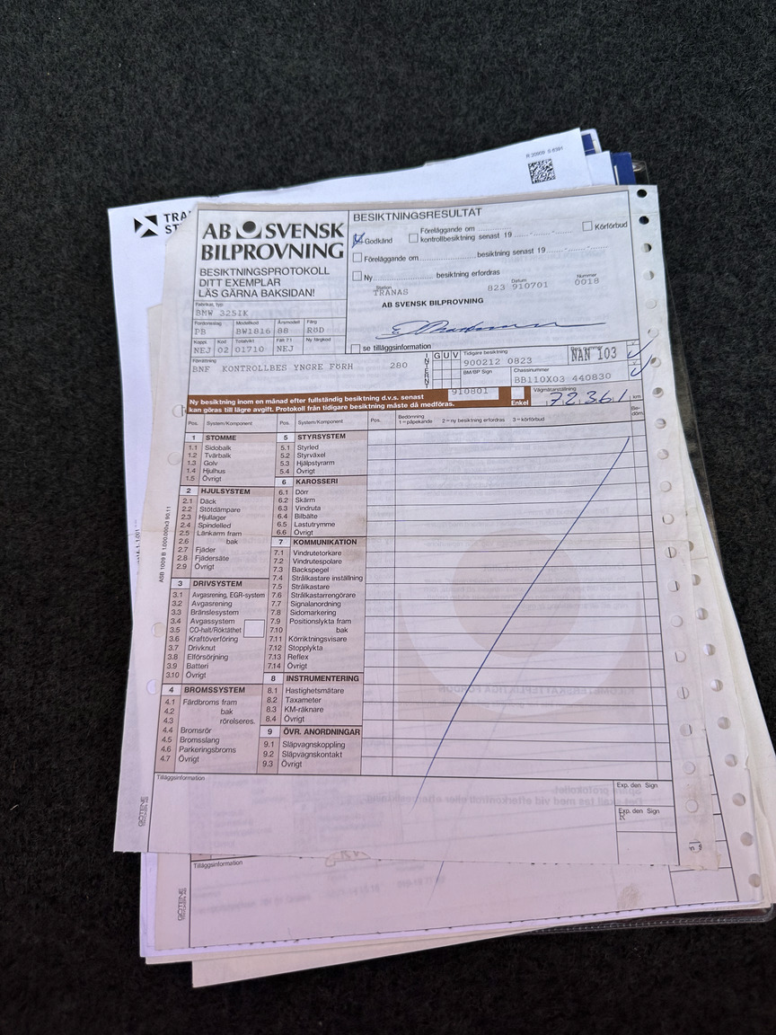 Documentation for 1988 BMW 325 Cabriolet (E30)
