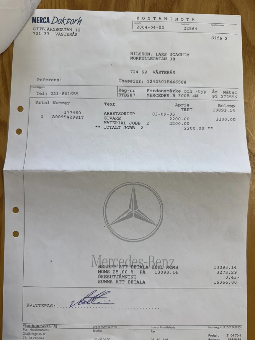 Dokumentation, 1991 Mercedes-Benz 300 E 4MATIC (12)