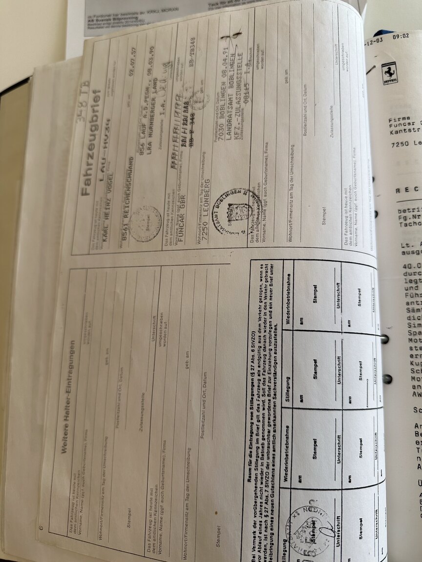 Documentation for 1990 Ferrari 348 (23)