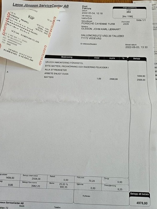 Documentation for 2005 Porsche Cayenne Turbo WLS
