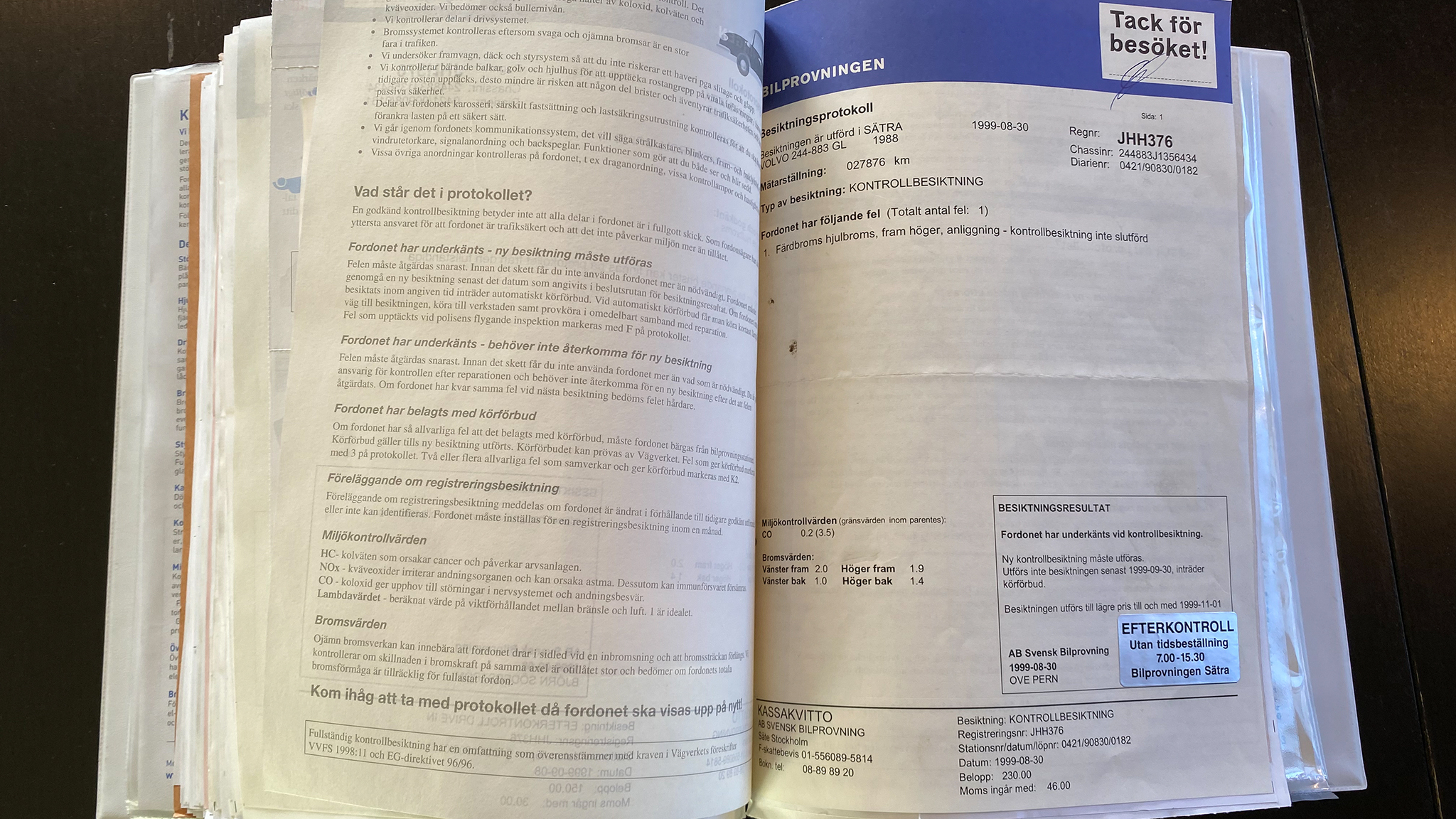 Documentation for 1988 Volvo 240 GL