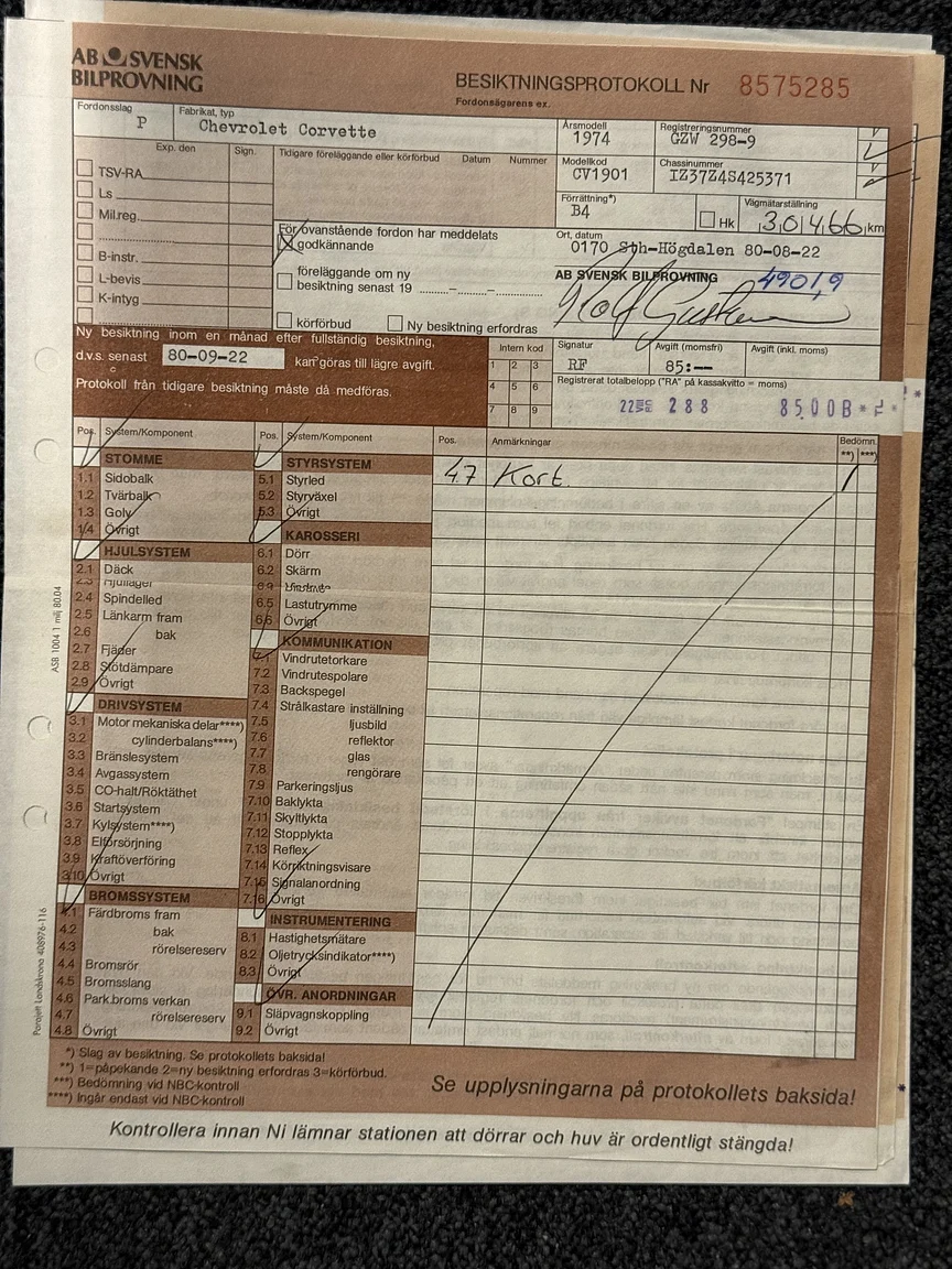 Dokumentation, 1974 Chevrolet Corvette Stingray (20)