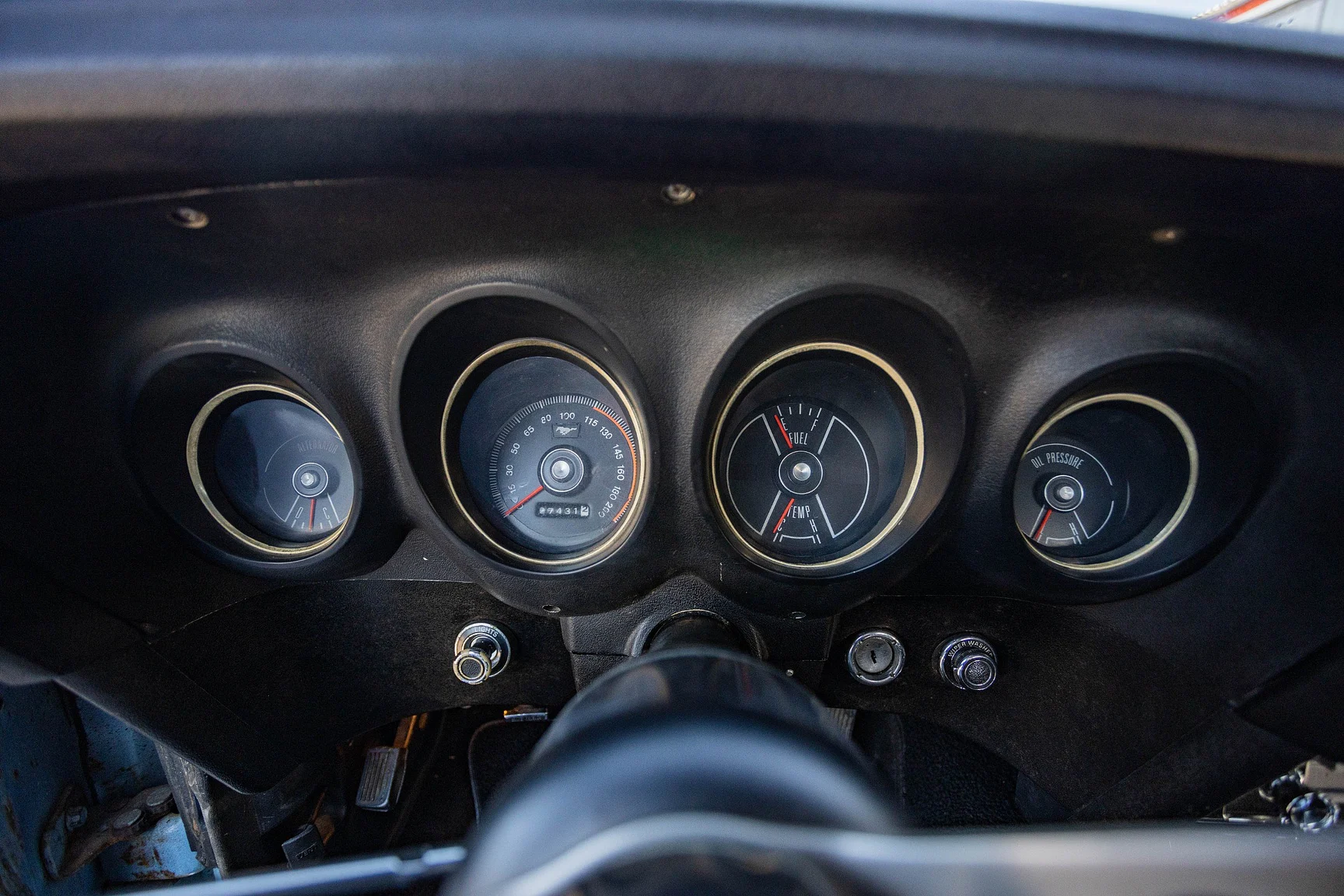 Innenraumfoto von 1969 Ford Mustang GT Cabriolet "M-code" (30)