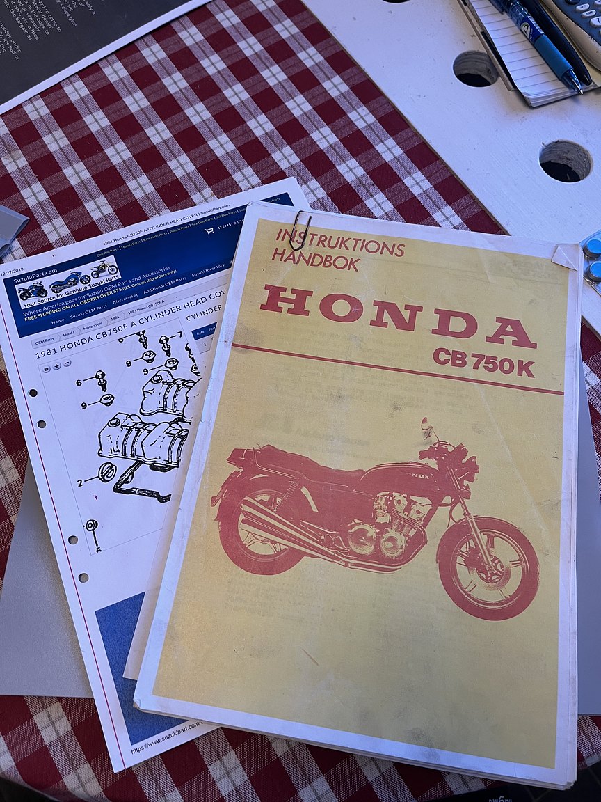 Dokumentation för 1979 Honda CB750K - NO RESERVE