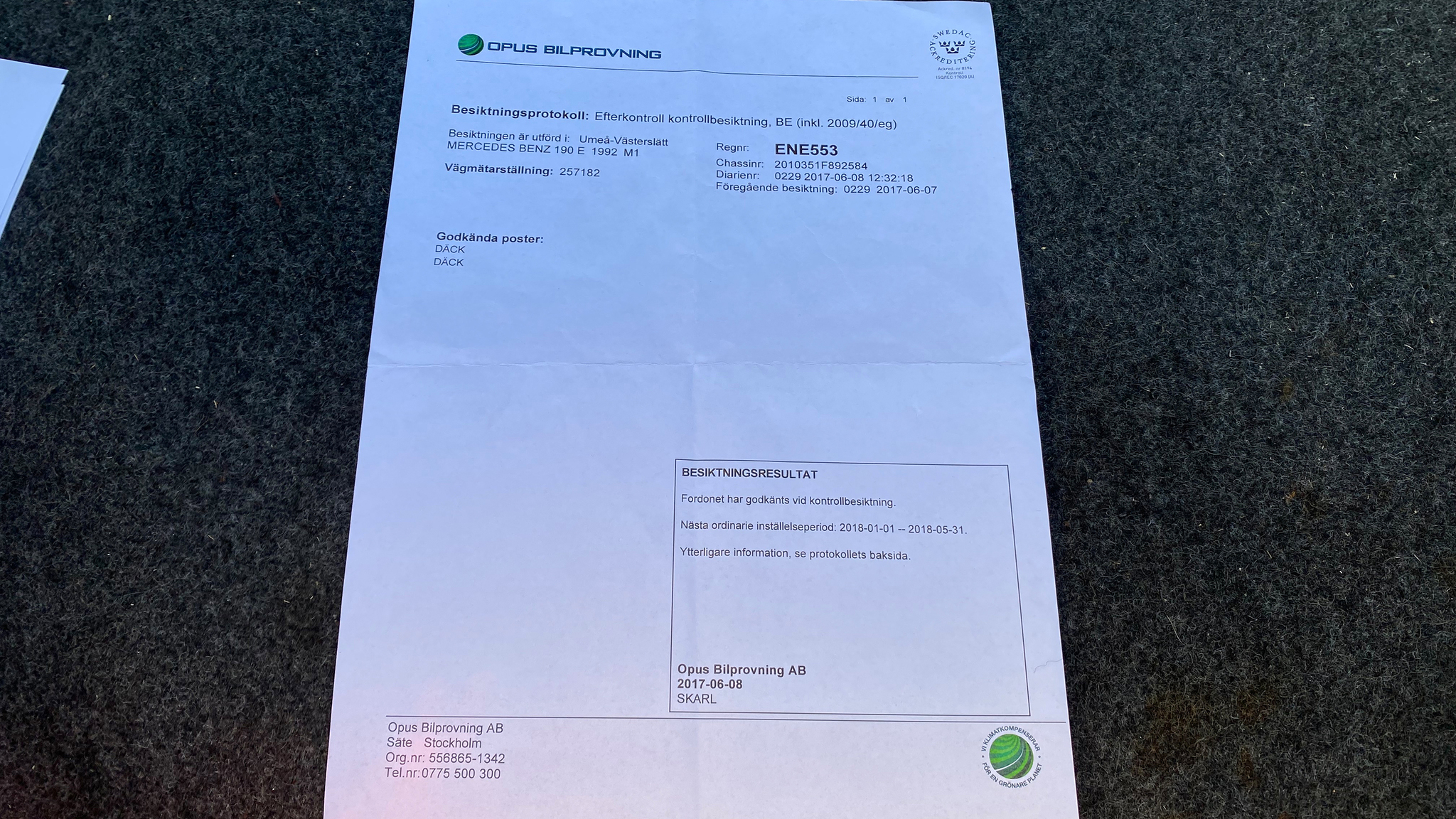 Documentation for 1992 Mercedes-Benz 190E 2.5-16 Cosworth