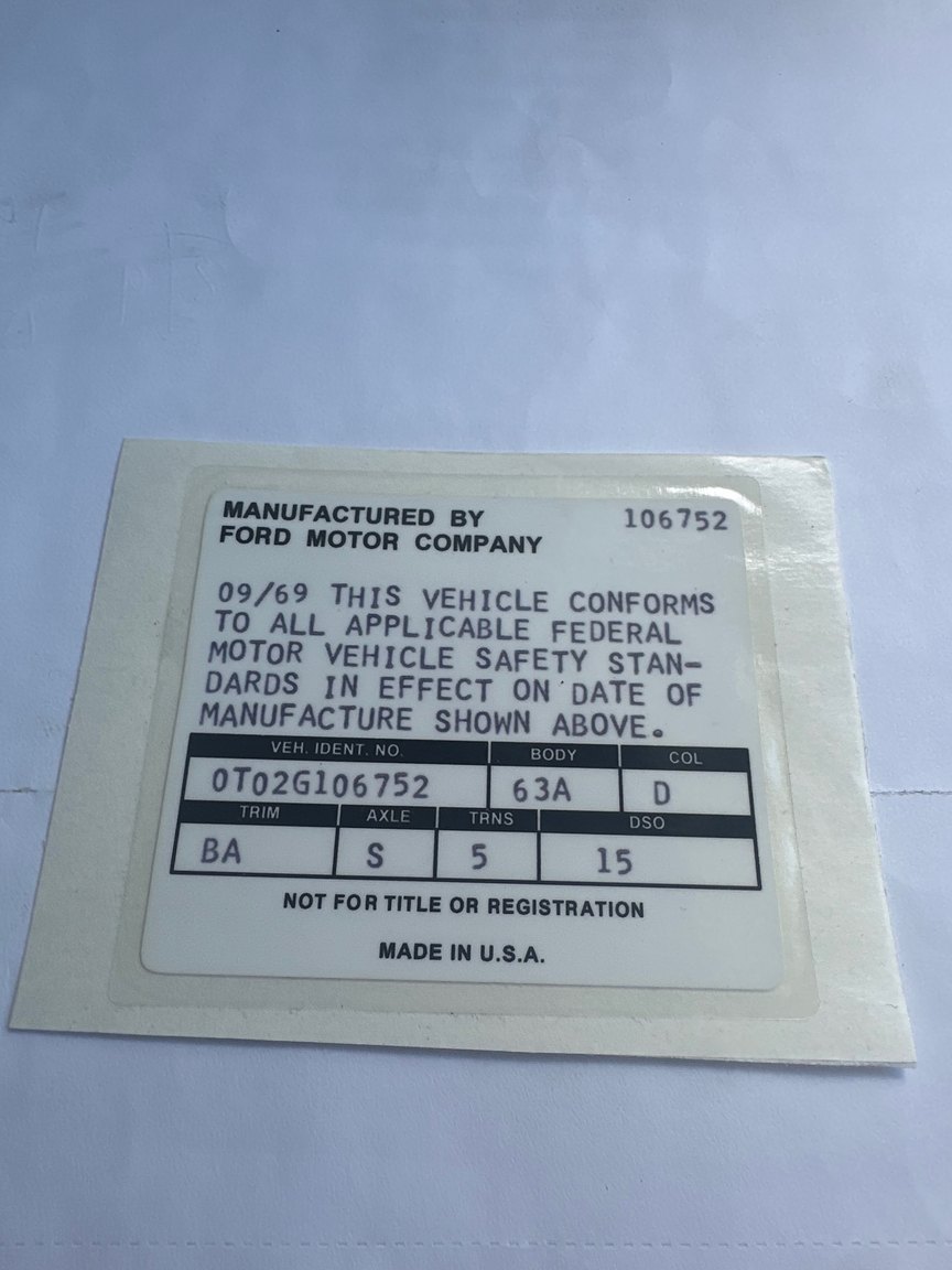 Dokumentation, 1970 Ford Mustang Boss 302