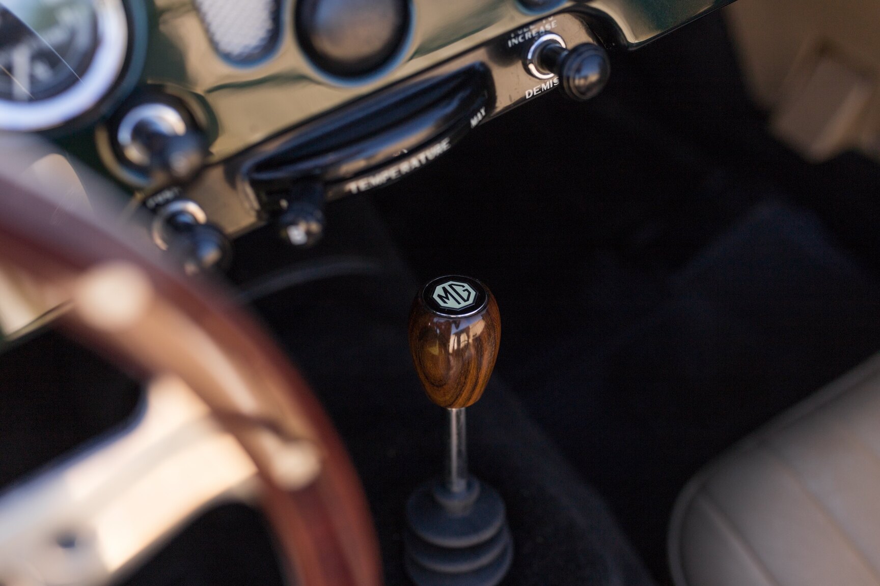 Interiörbild 1958 MG MGA 1500