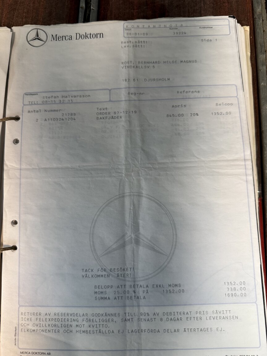 Documentation for 1967 Mercedes-Benz 230 Safari