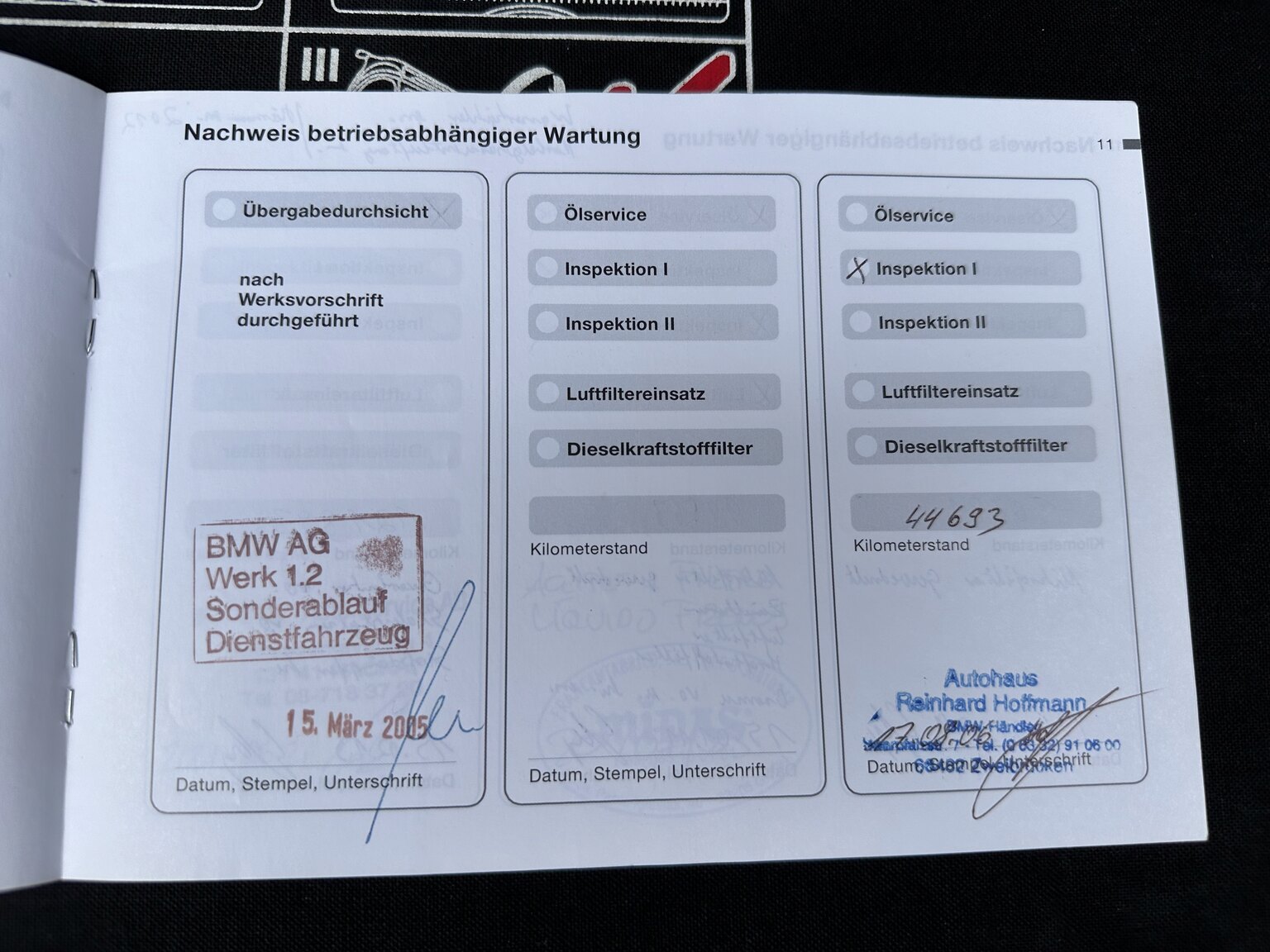 Dokumentation, 2005 BMW 330Ci