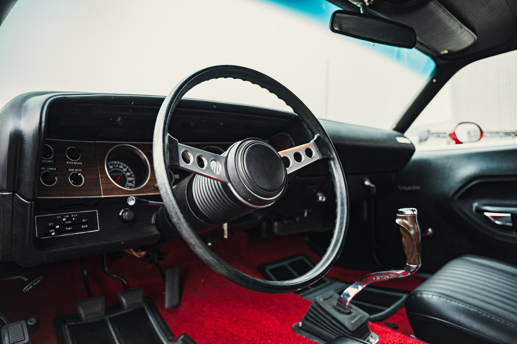 Innenraumfoto von 1972 Plymouth Cuda 340