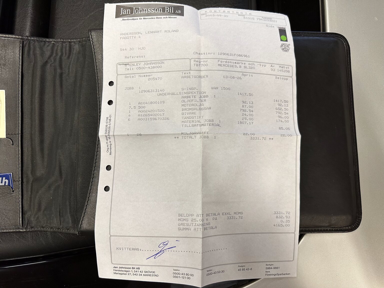 Documentation for 1993 Mercedes-Benz SL 320