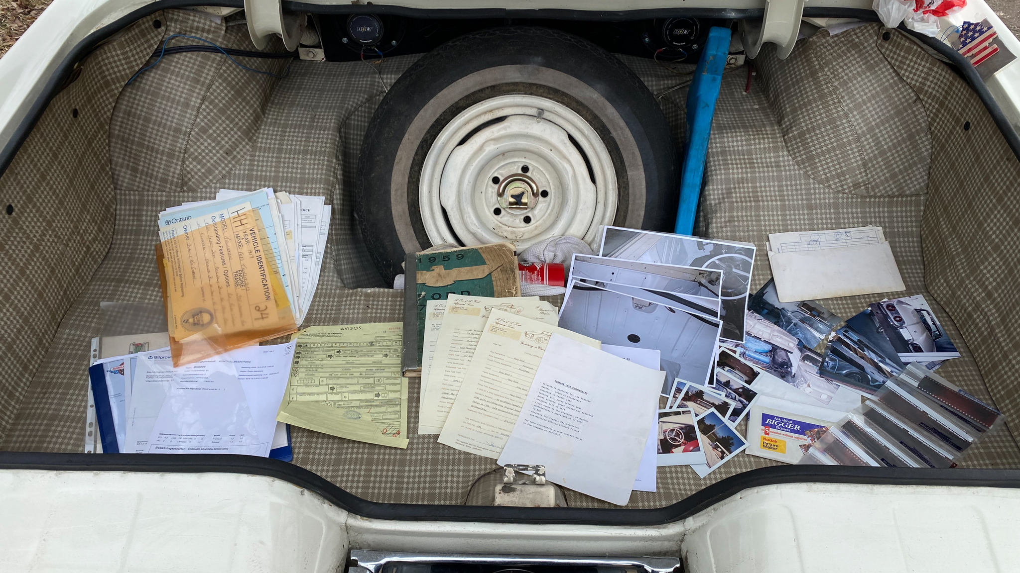 Documentation for 1959 Ford Thunderbird hardtop