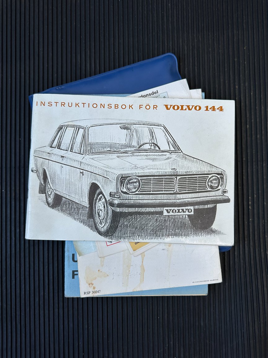 Documentation for 1967 Volvo 144 1.8 