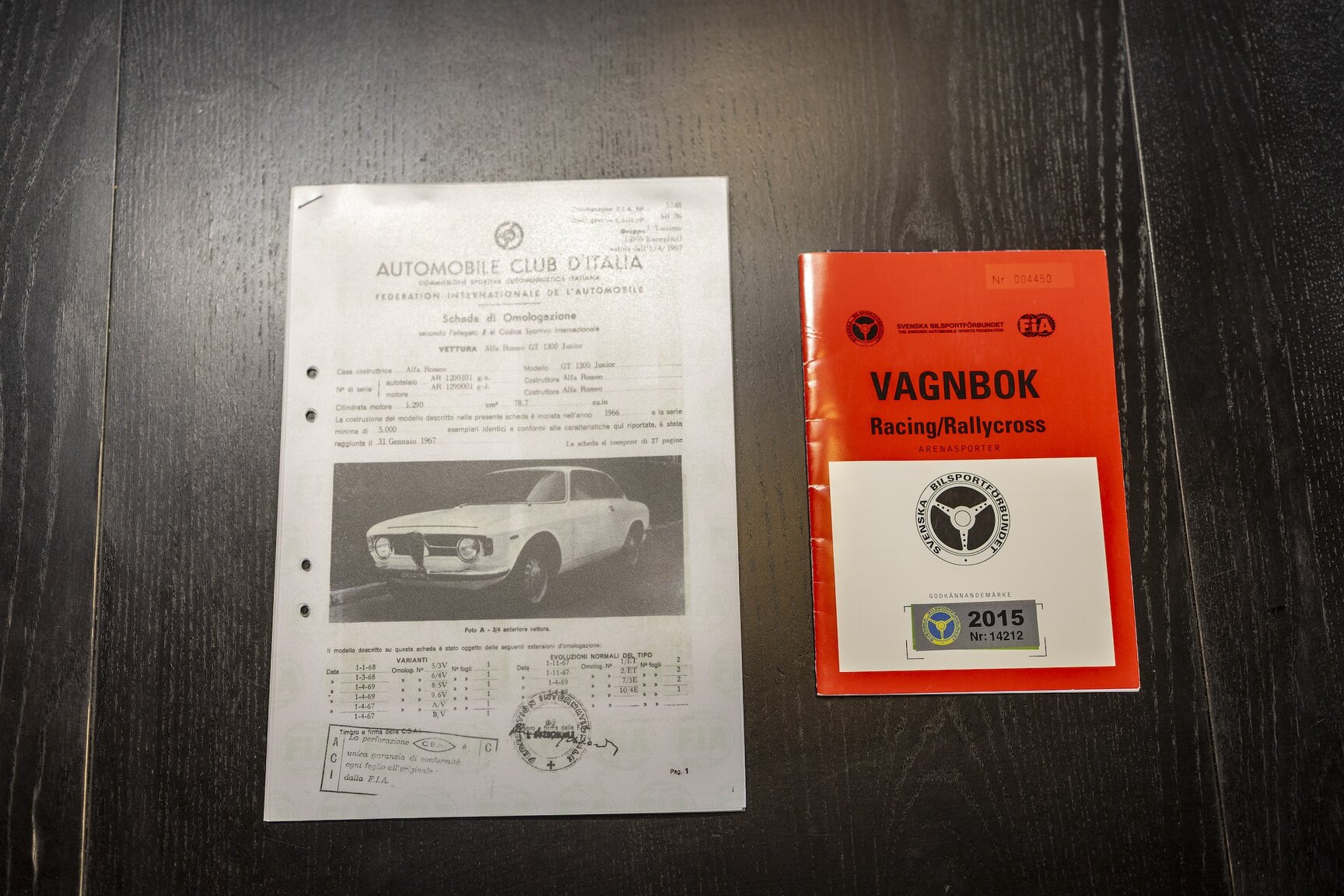 Dokumentation för 1968 Alfa Romeo GT 1300 Junior