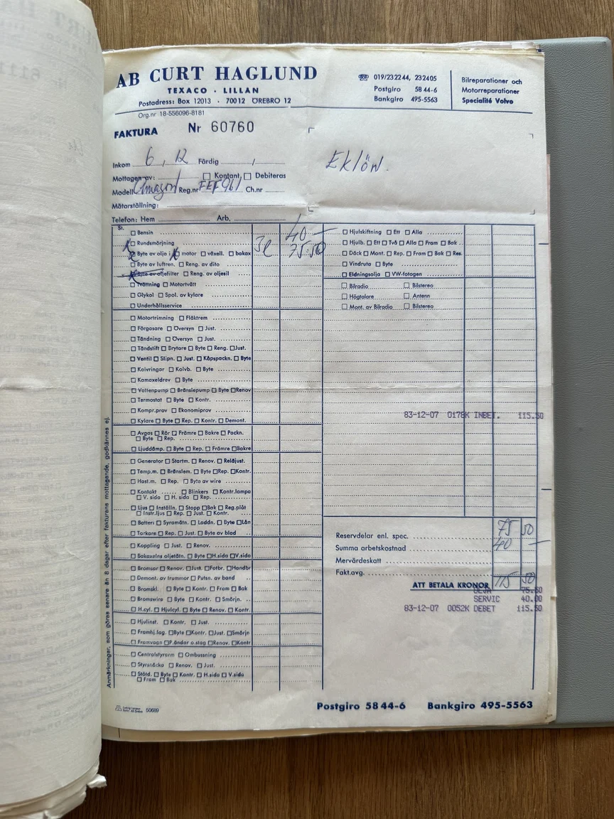 Documentation for 1970 Volvo Amazon (24)