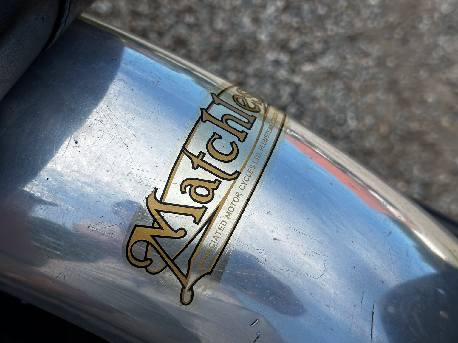 Exteriörbild på 1952 AJS 16MS 350cc Matchless-replica