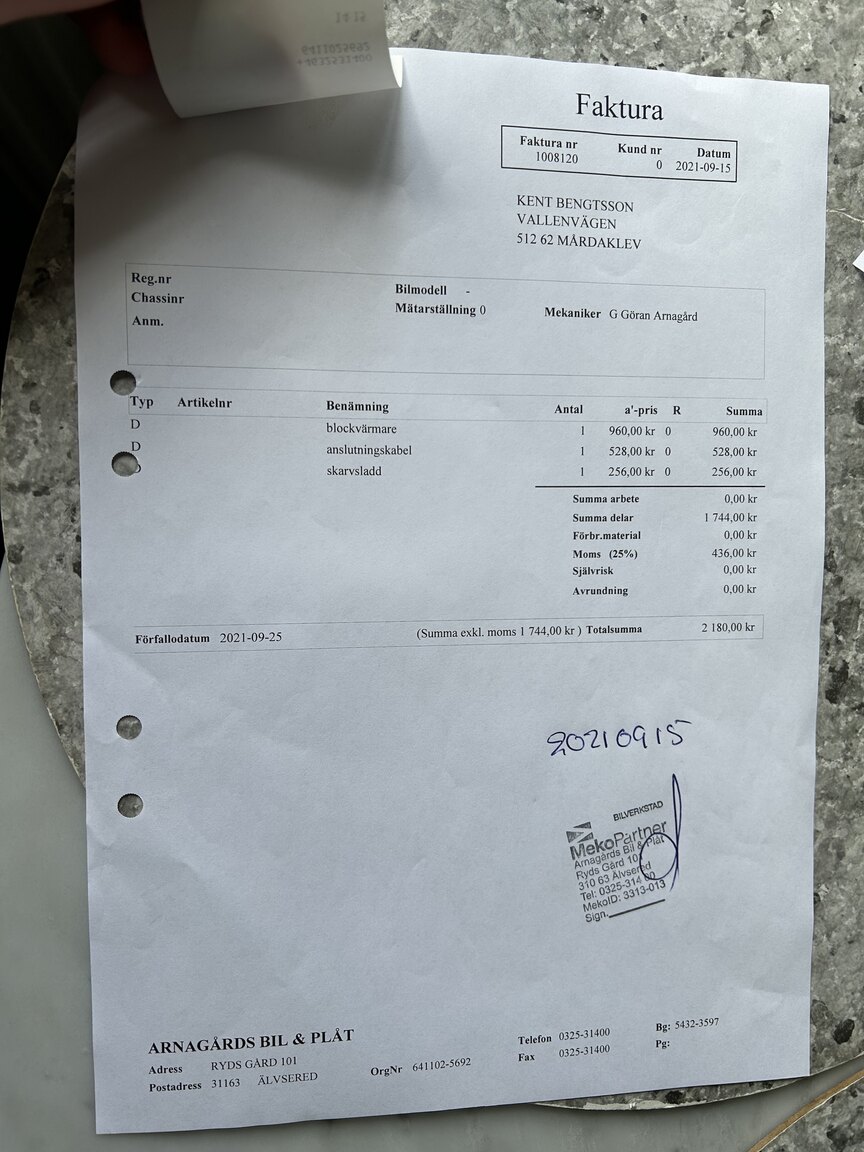 Documentation for 1990 Volvo 240 GL