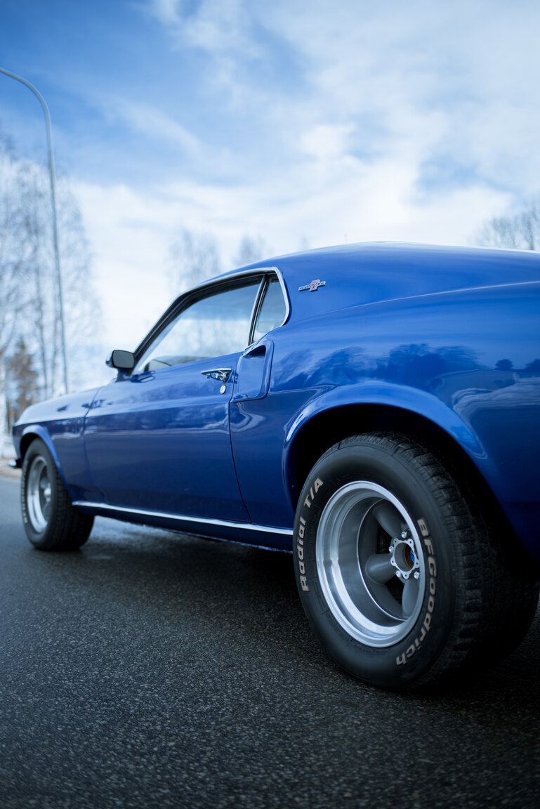 Exteriörbild på 1969 Ford Mustang Mach 1