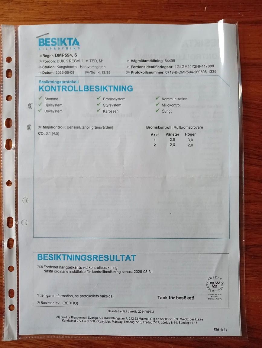 Dokumentation för 1987 Buick Regal Limited – NO RESERVE (1)