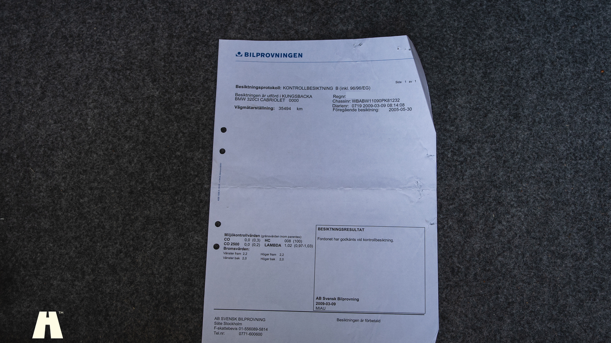 Dokumentation för 2005 BMW 320ci M-sport Cabriolet