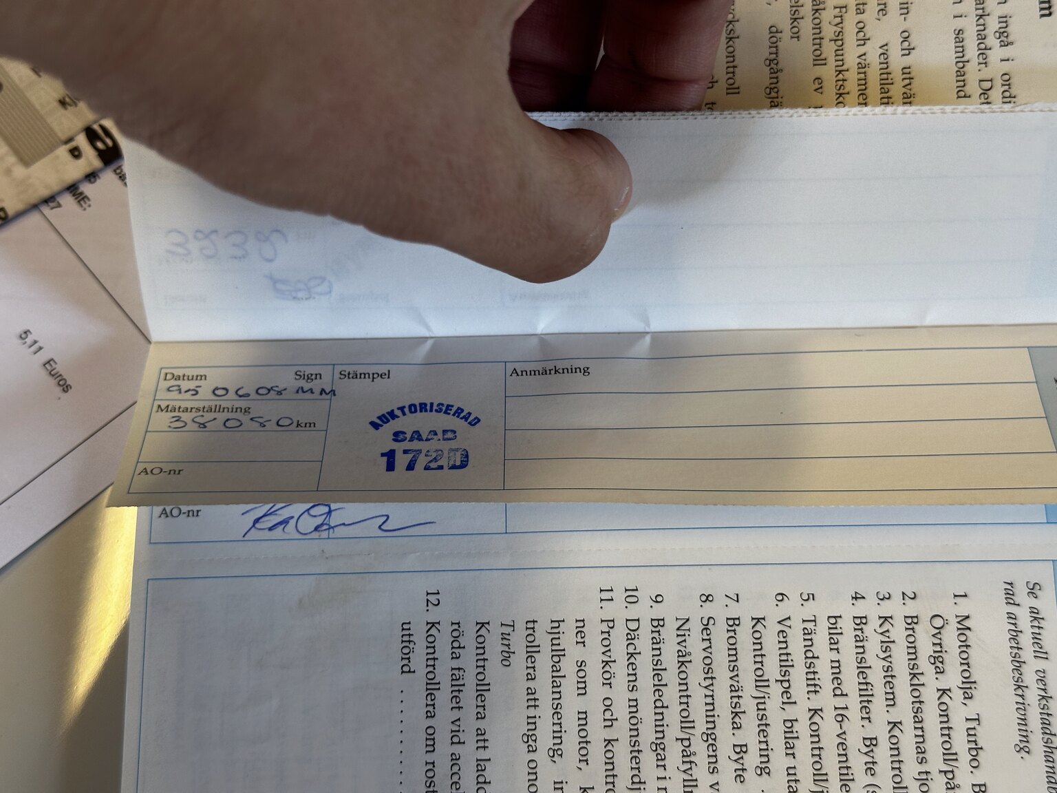 Documentation for 1987 Saab 900 Turbo Convertible