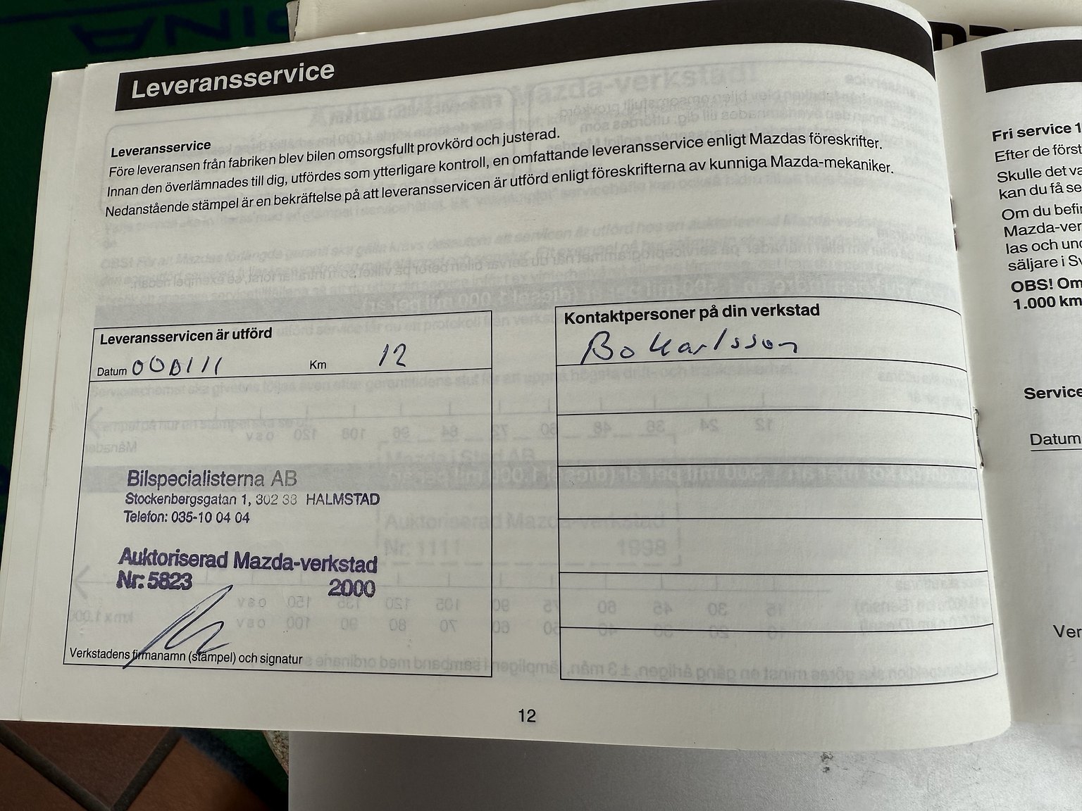 Dokumentation för 1999 Mazda MX-5