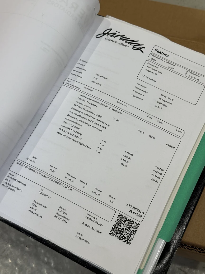 Documentation for 1957 Ford Thunderbird (7)