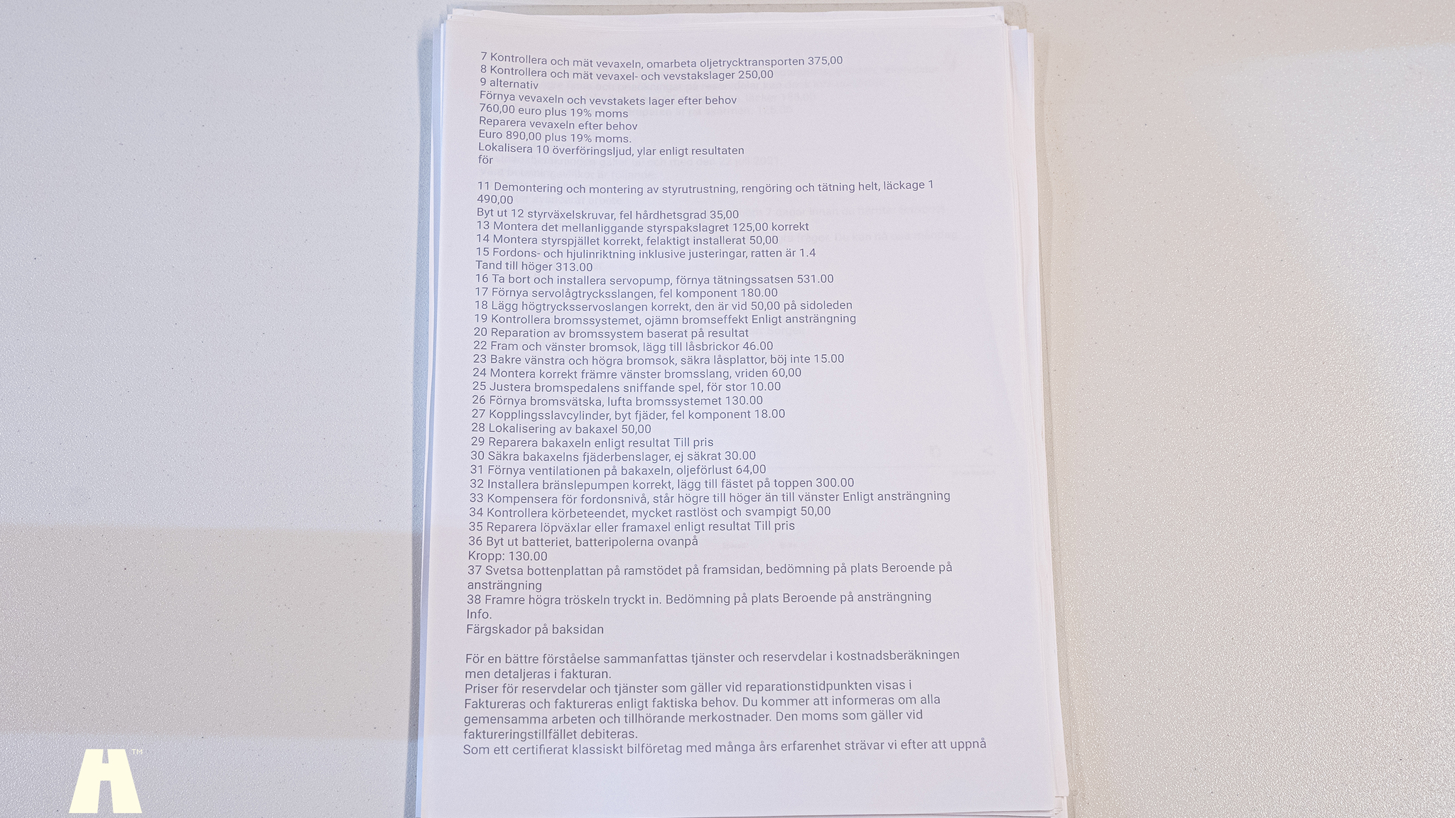 Documentation for 1970 Mercedes 280 SL Pagoda (19)