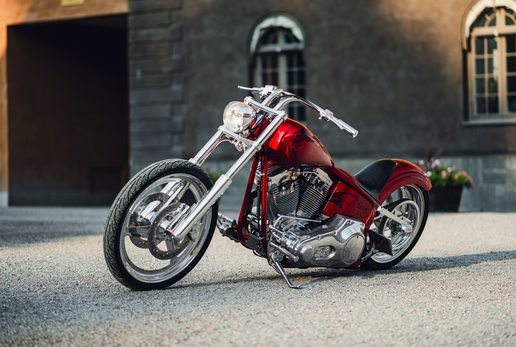 Exterior image of 2001 Unique Custom Cycles Red Inferno
