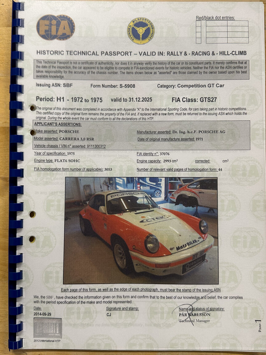 Dokumentation, 1971 Porsche 911 RSR Tribute