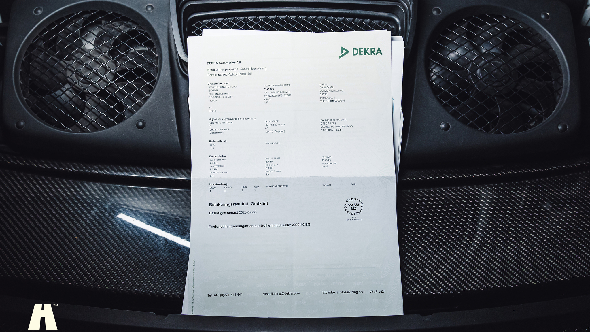 Documentation for 2015 Porsche 991 GT3 2015