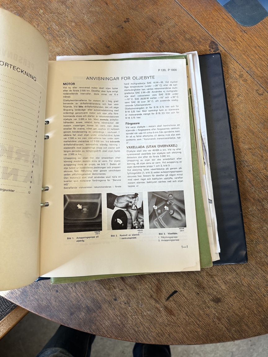 Documentation for 1968 Volvo Amazon 121