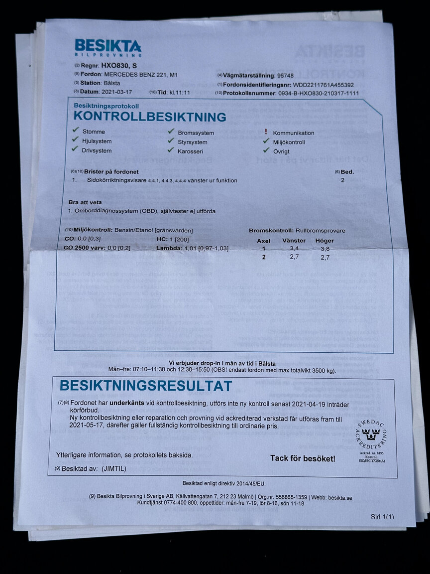 Documentation for 2011 Mercedes-Benz S600 (14)