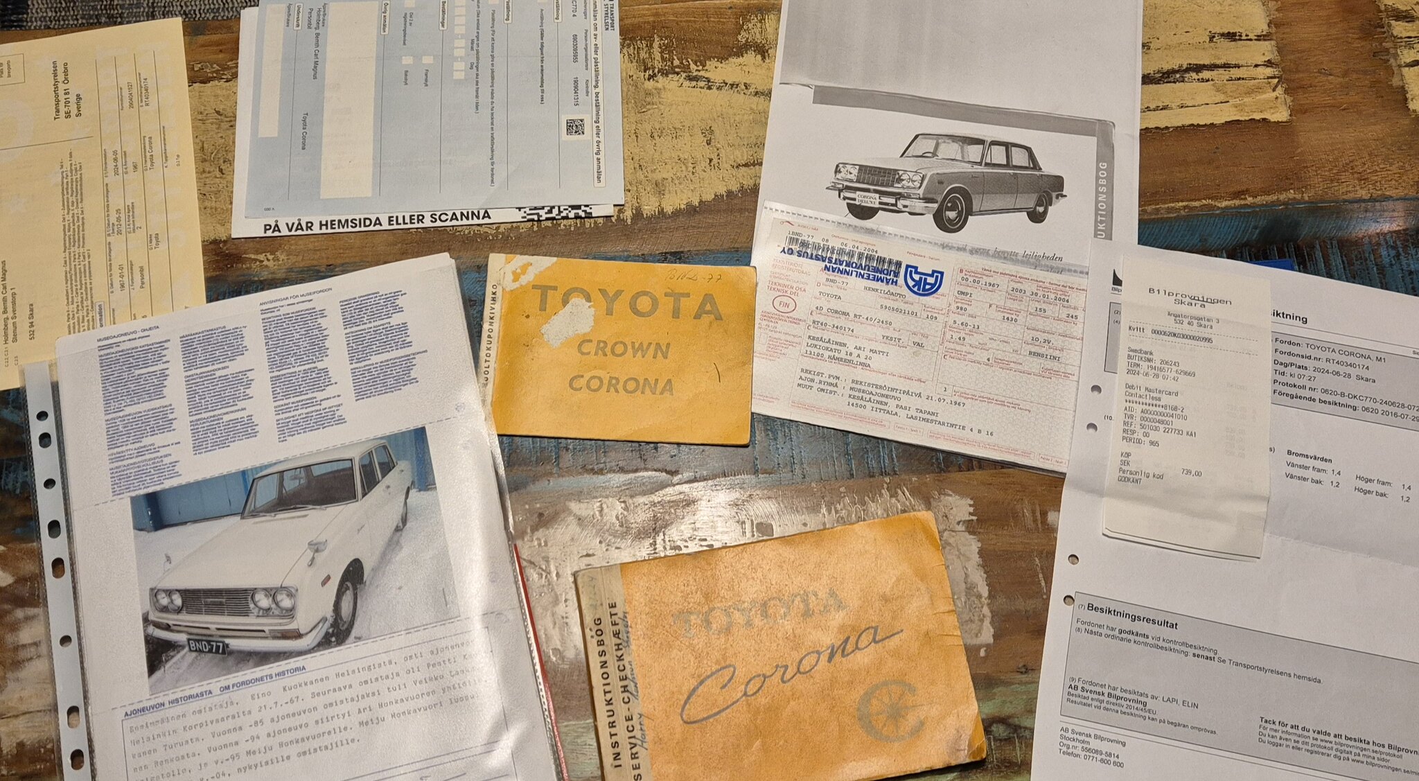 Documentation for 1967 Toyota Corona