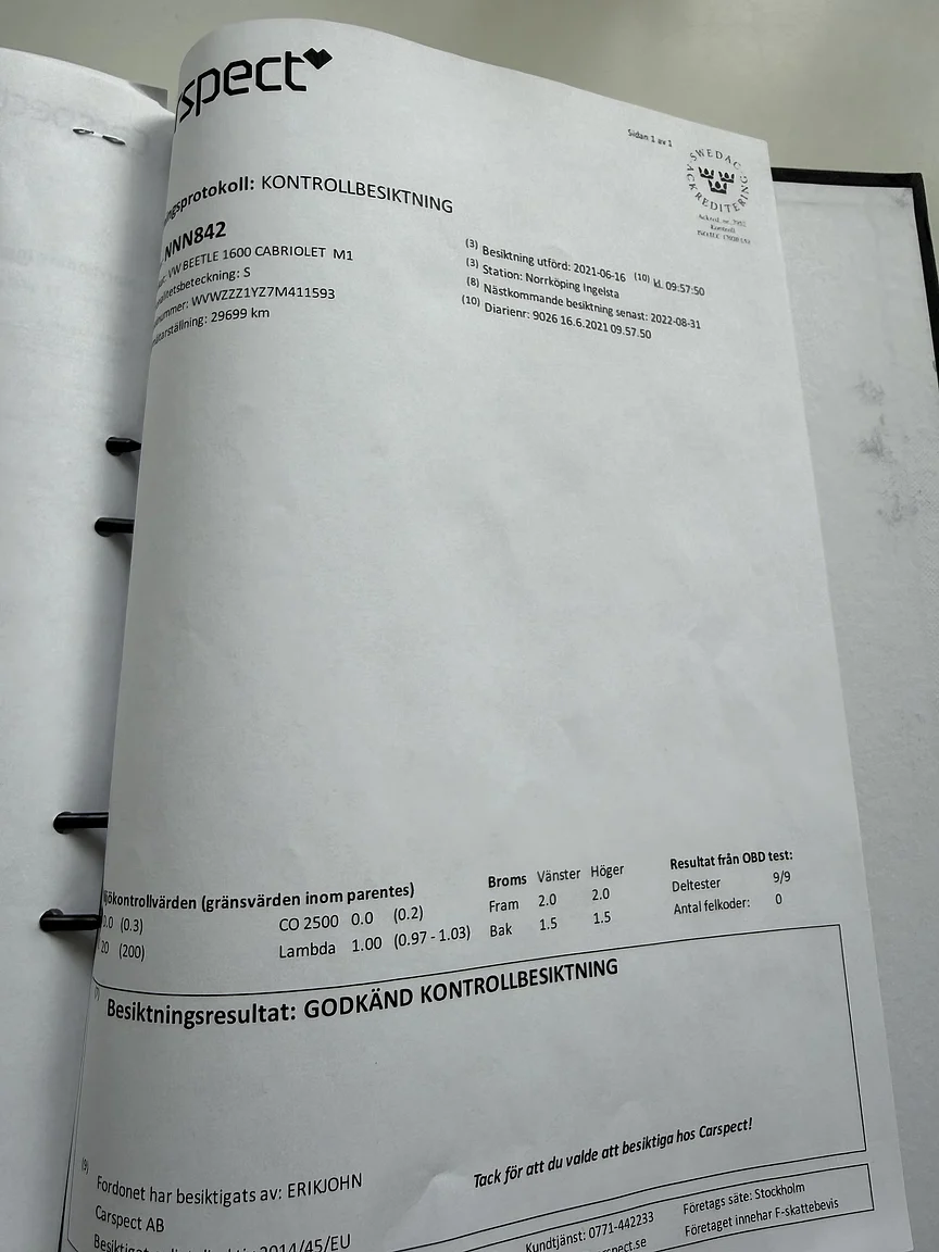 Dokumentation, 2007 VW Beetle 1600 Cabriolet  (23)