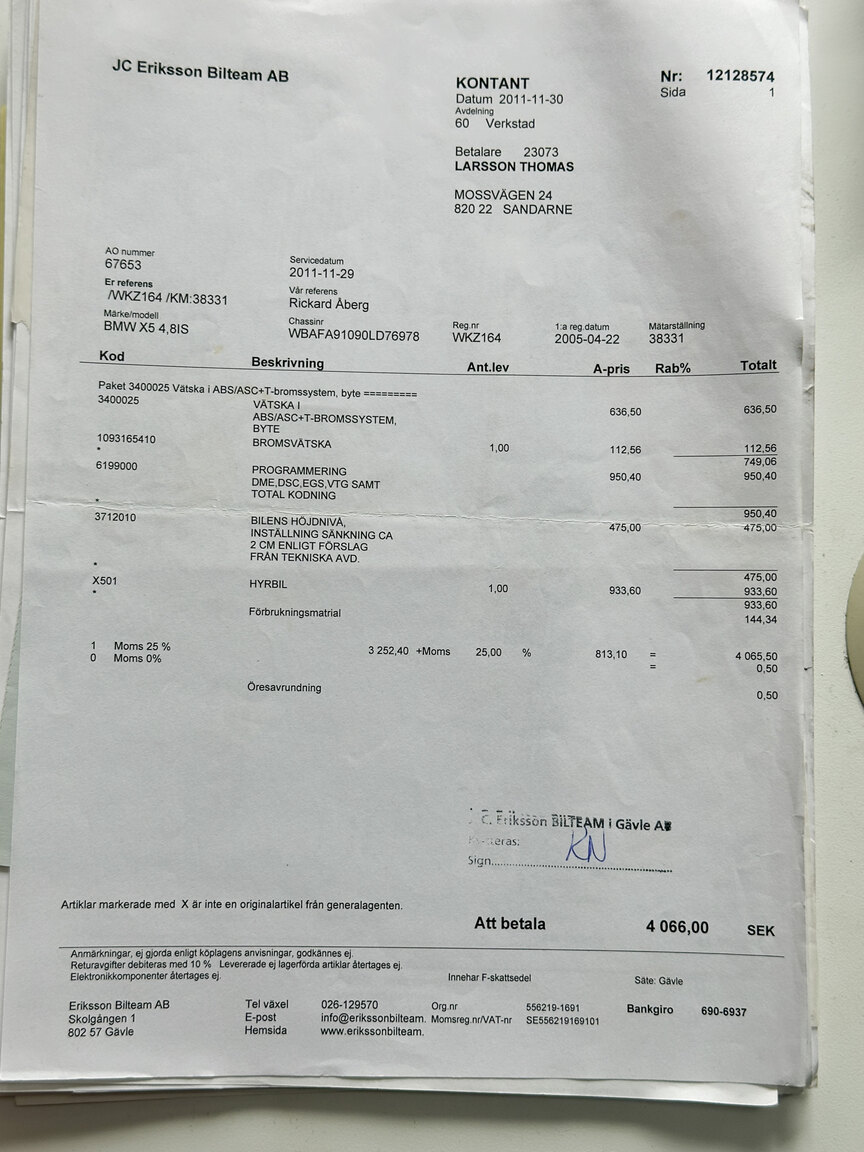 Documentation for 2005 BMW X5 4.8iS E53 LCI
